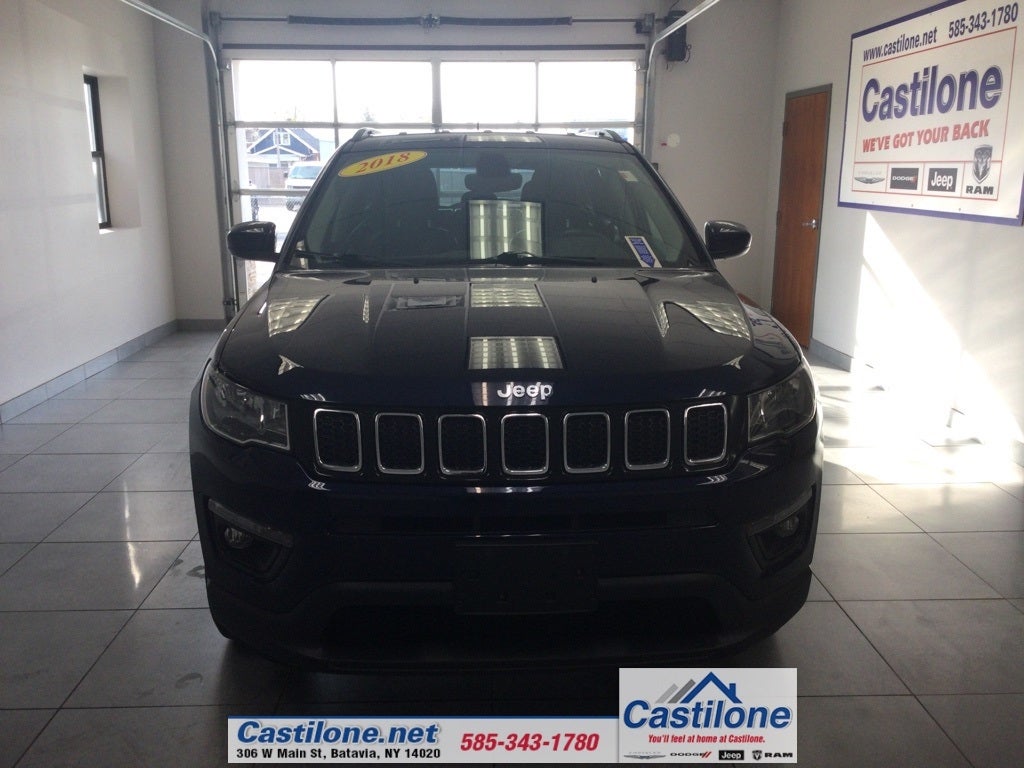 Used 2018 Jeep Compass Latitude with VIN 3C4NJDBB3JT350512 for sale in Batavia, NY