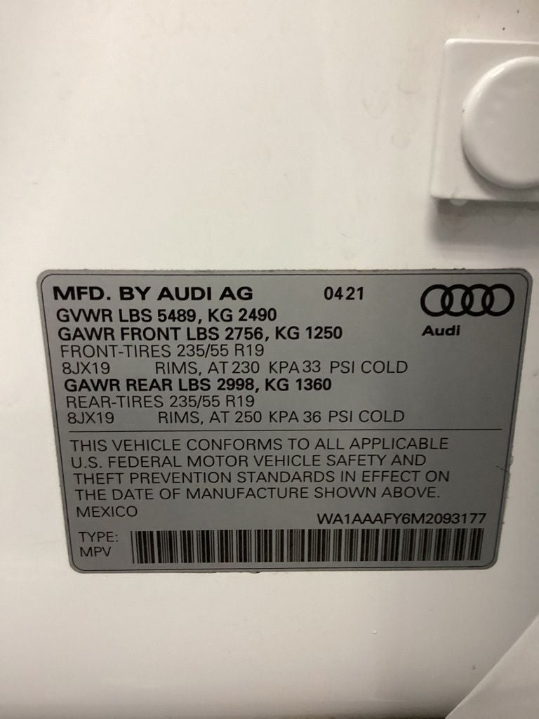 2021 Audi Q5 Premium 45 TFSI quattro S tronic