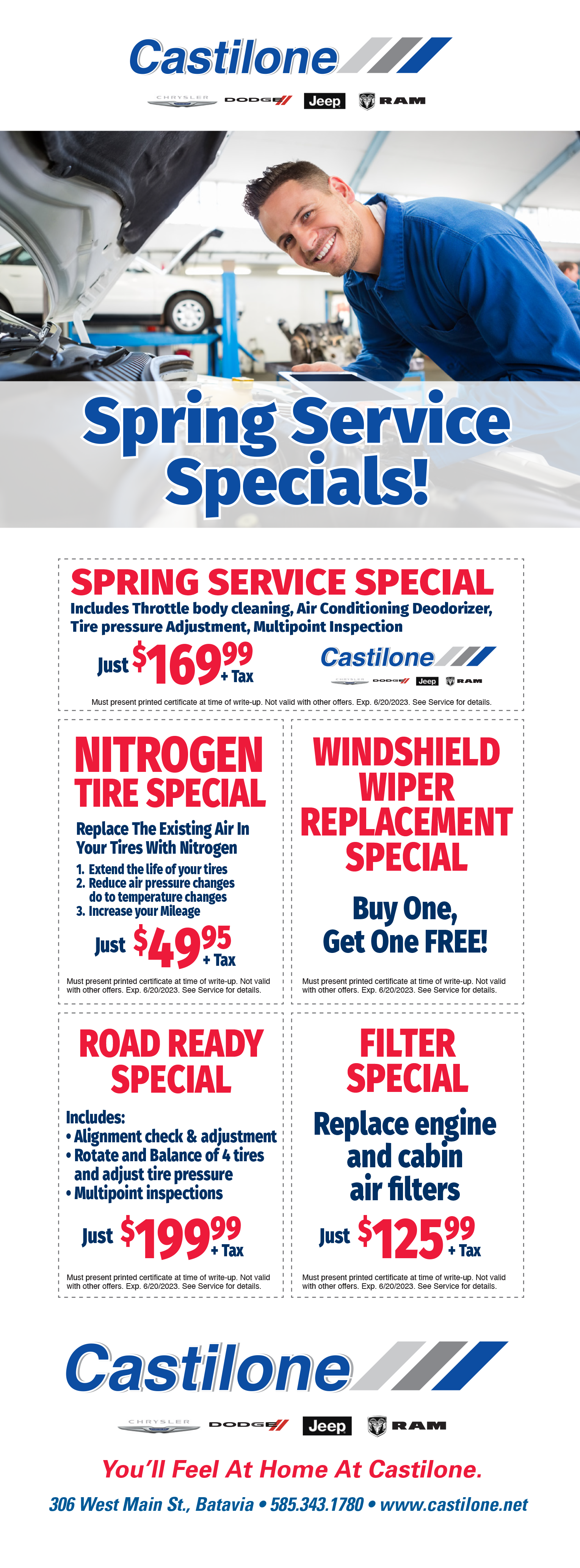 Spring Service Specials Near Batavia NY at Castilone_Eblasts_April_23.png